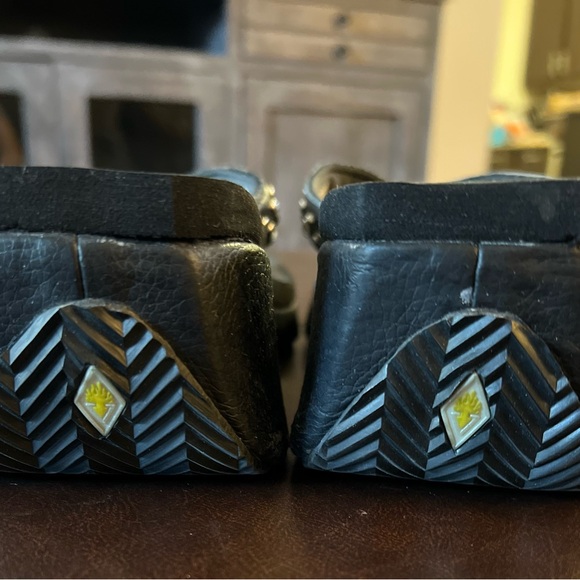 **Sold** Black Flip Flops with Cross - Picture 4 of 6